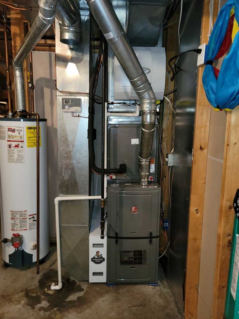 Recently installed furnace unit