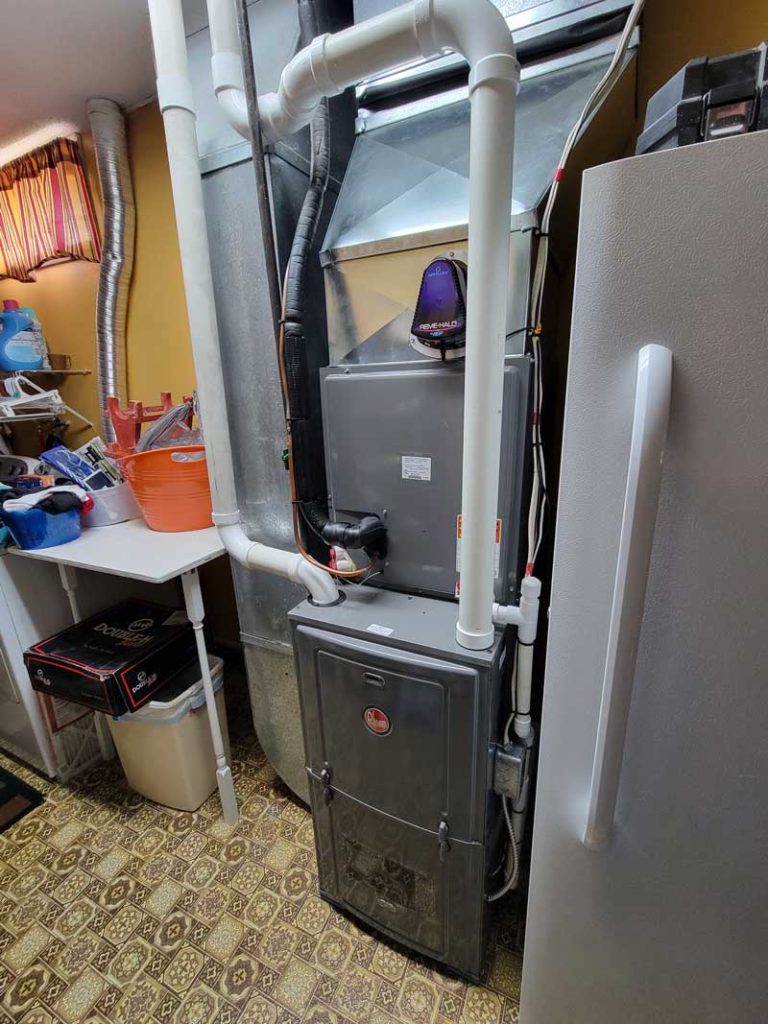 Recently installed furnace in a home